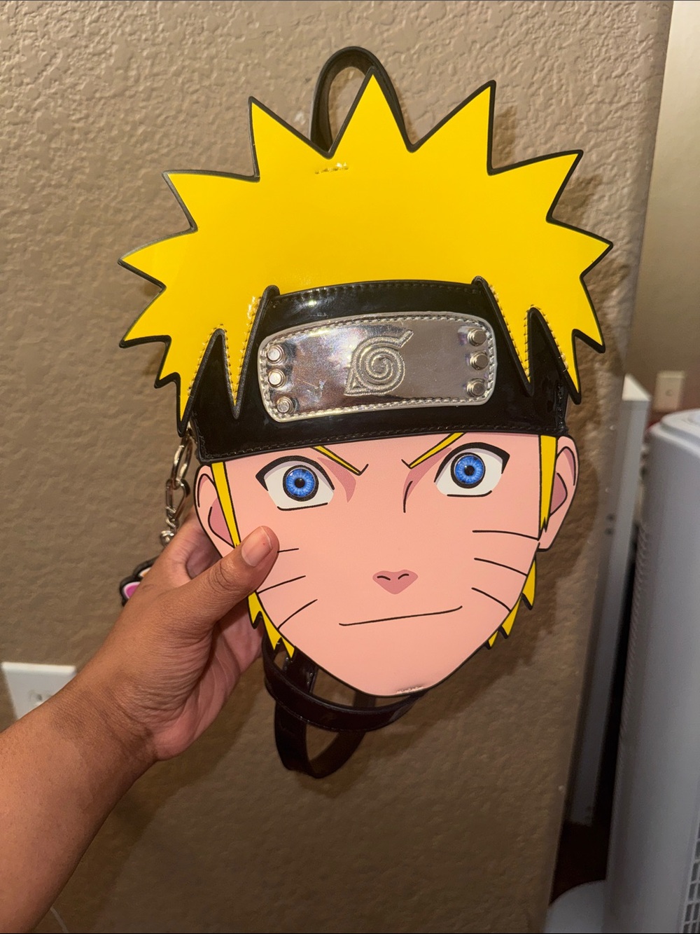 Naruto Yellow Character Backpack - Anime Face Design